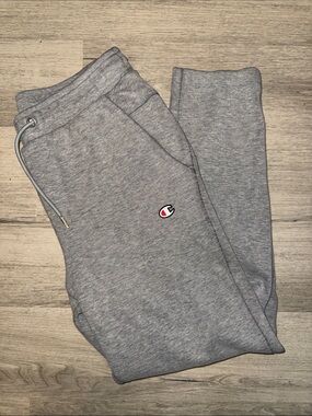 Champion Tech Weave Mens Small Heather Gray Tapered Jogger Sweatpants Drawstring